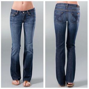 7 For All Mankind 7FAM Flynt Low Rise Bootcut Jeans Vintage Y2K